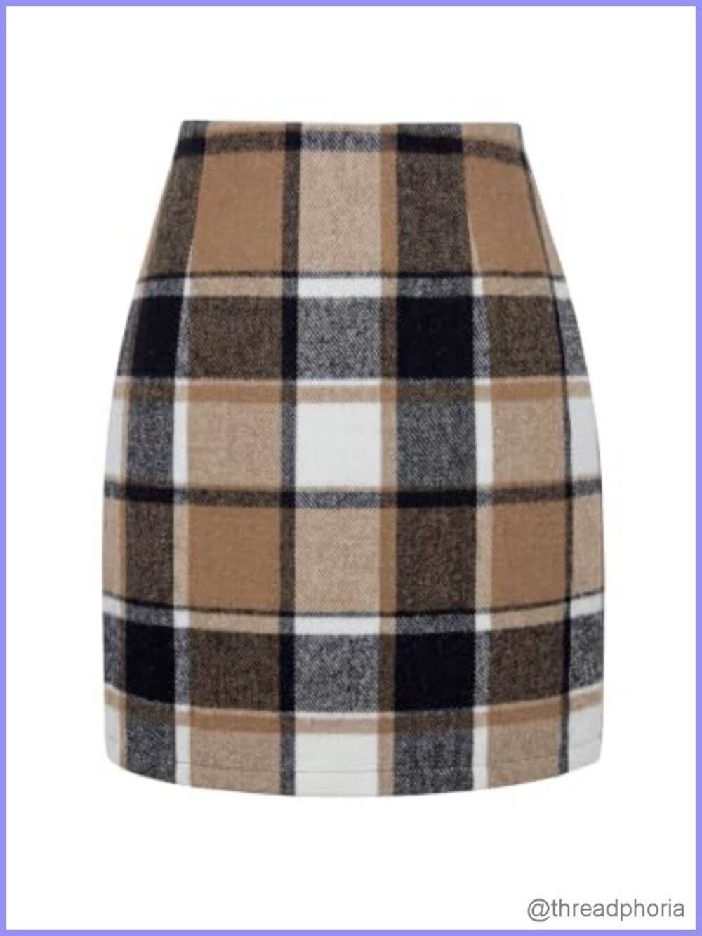 Women's Tartan Plaid Pencil Mini Skirt Fall Bodycon High Waist Slim